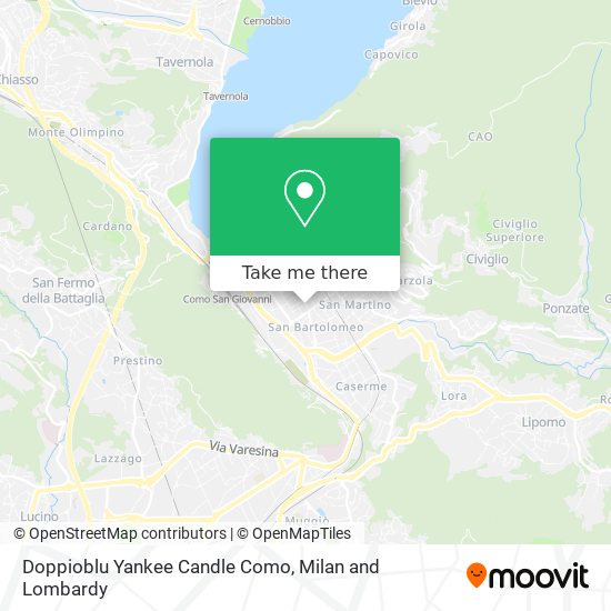 Doppioblu Yankee Candle Como map