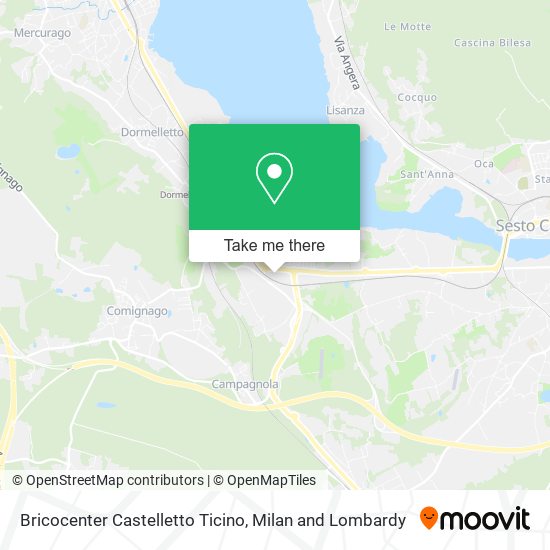 Bricocenter Castelletto Ticino map