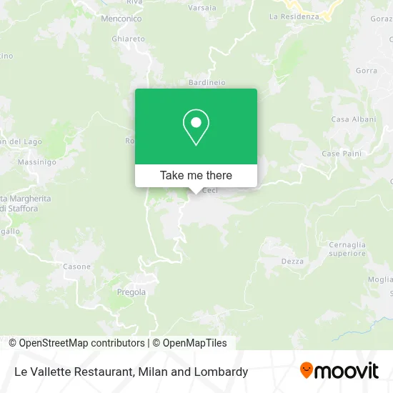 Le Vallette Restaurant map
