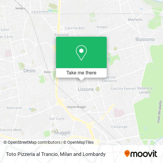 Toto Pizzeria al Trancio map