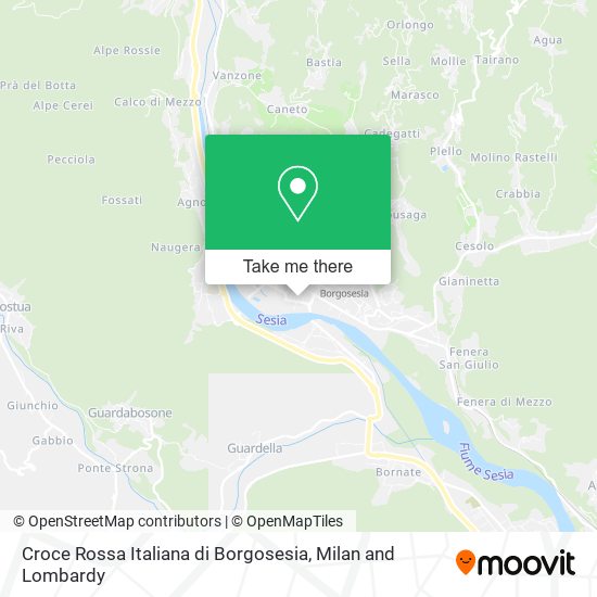 Croce Rossa Italiana di Borgosesia map