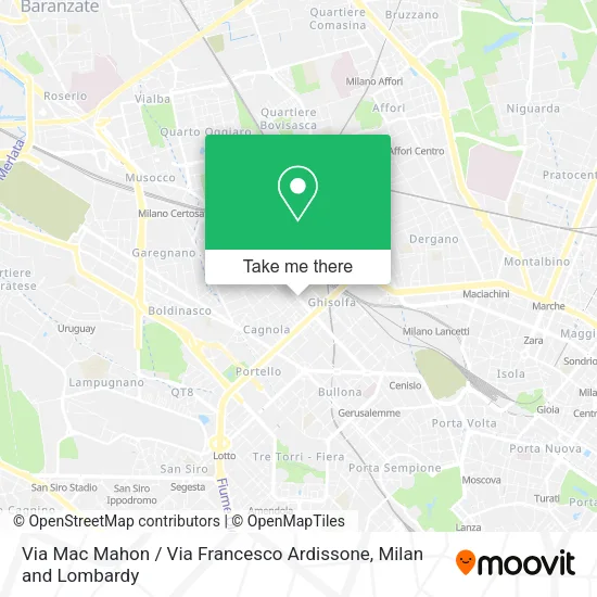 Via Mac Mahon / Via Francesco Ardissone map