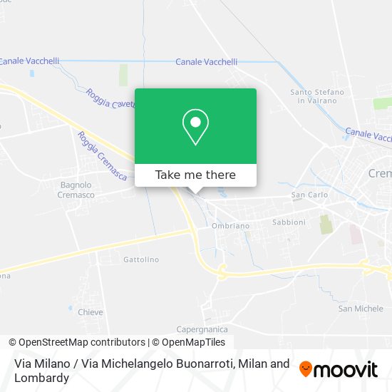 Via Milano / Via Michelangelo Buonarroti map