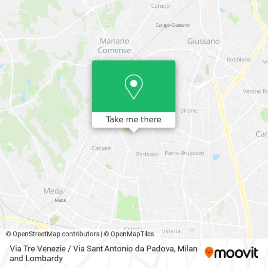 Via Tre Venezie / Via Sant'Antonio da Padova map