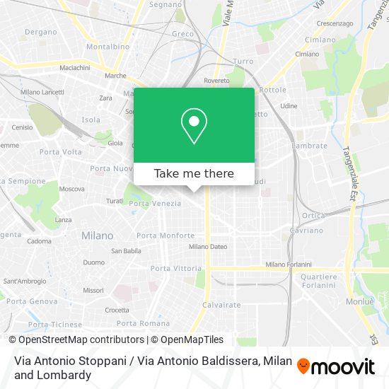 Via Antonio Stoppani / Via Antonio Baldissera map