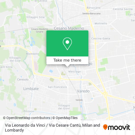 Via Leonardo da Vinci / Via Cesare Cantù map