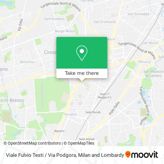 Viale Fulvio Testi / Via Podgora map