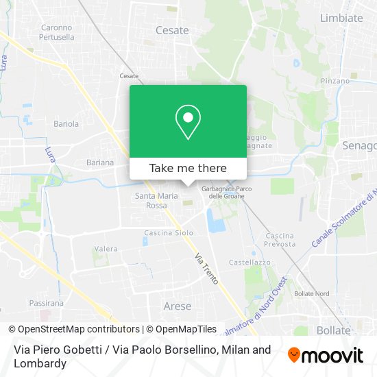 Via Piero Gobetti / Via Paolo Borsellino map