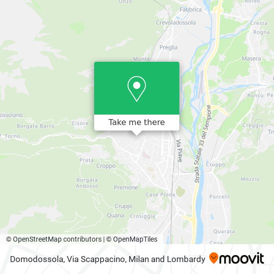 Domodossola, Via Scappacino map