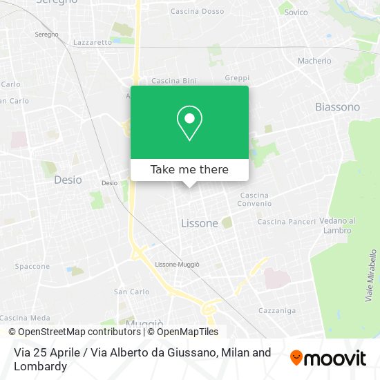 Via 25 Aprile / Via Alberto da Giussano map