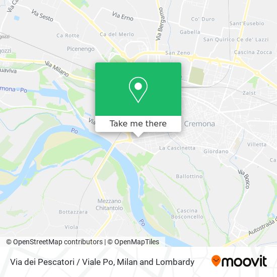 Via dei Pescatori / Viale Po map