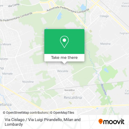 Via Cislago / Via Luigi Pirandello map