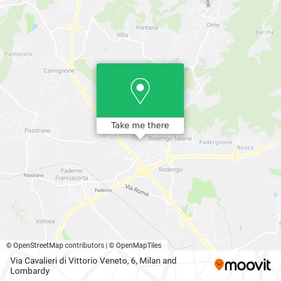 Via Cavalieri di Vittorio Veneto, 6 map