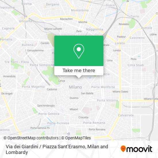 Via dei Giardini / Piazza Sant'Erasmo map