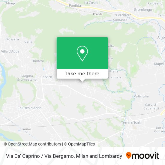 Via Ca' Caprino / Via Bergamo map