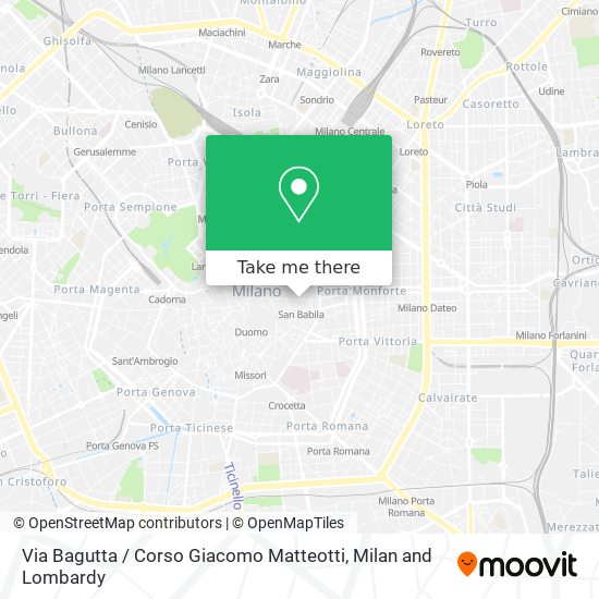Via Bagutta / Corso Giacomo Matteotti map