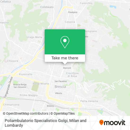 Poliambulatorio Specialistico Golgi map