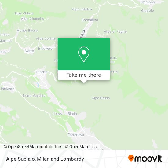 Alpe Subialo map