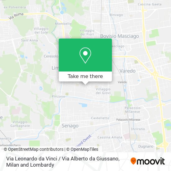 Via Leonardo da Vinci / Via Alberto da Giussano map