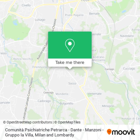 Comunità Psichiatriche Petrarca - Dante - Manzoni - Gruppo la Villa map
