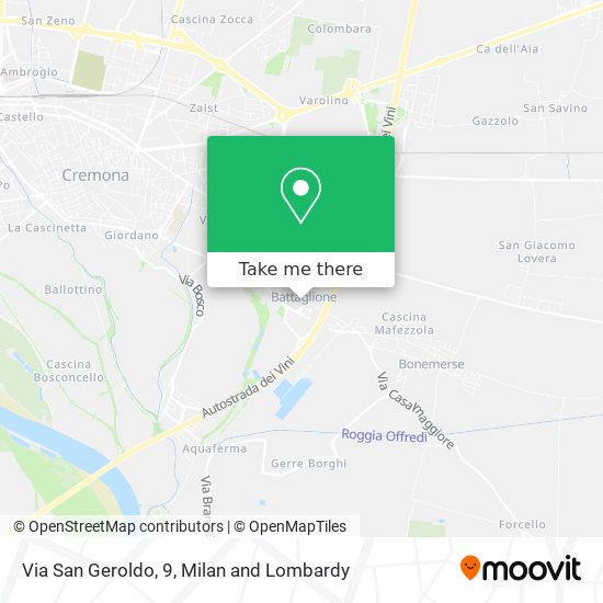 Via San Geroldo, 9 map