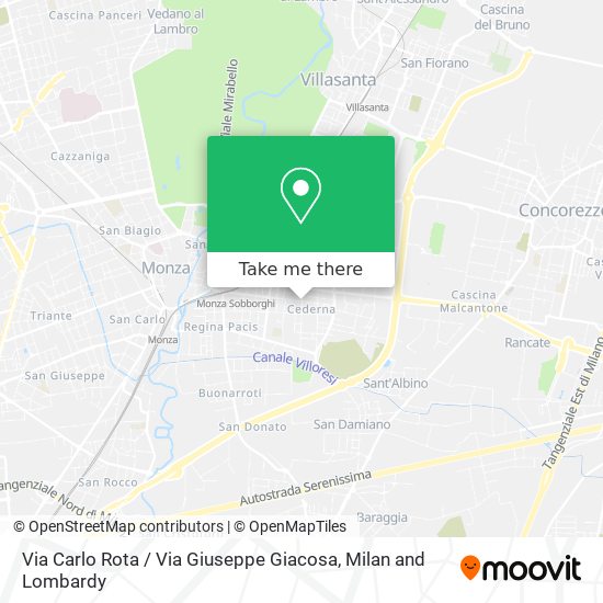Via Carlo Rota / Via Giuseppe Giacosa map