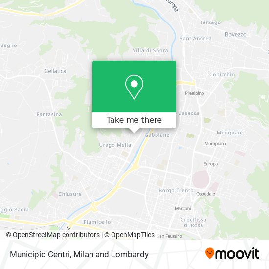 Municipio Centri map