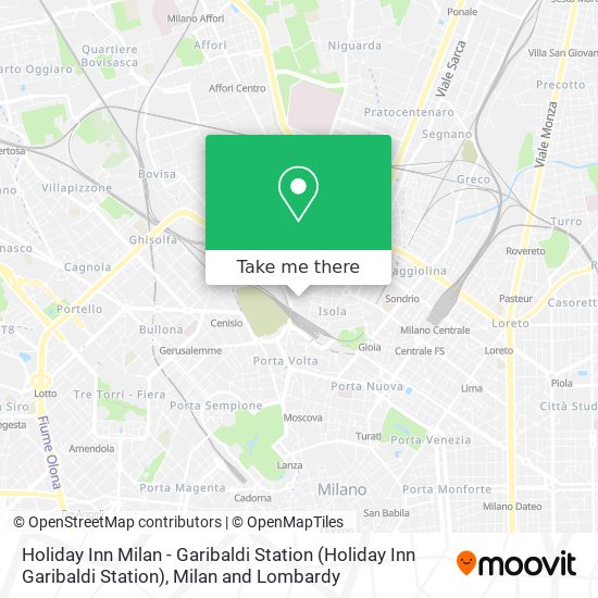 Holiday Inn Milan - Garibaldi Station map