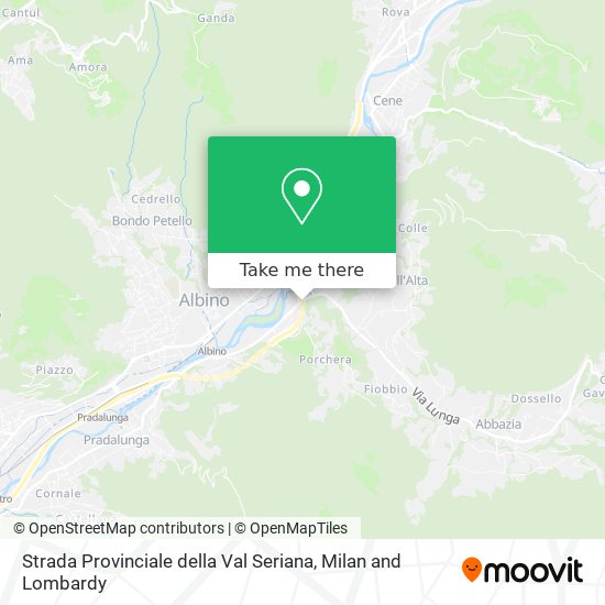 Strada Provinciale della Val Seriana map