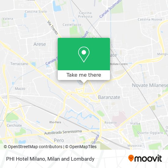 PHI Hotel Milano map