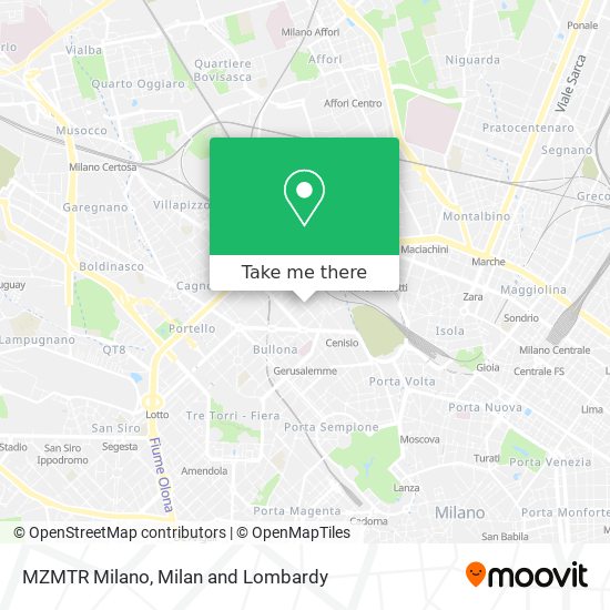 MZMTR Milano map