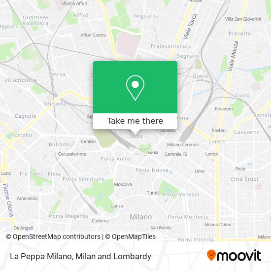 La Peppa Milano map