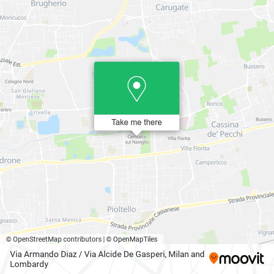 Via Armando Diaz / Via Alcide De Gasperi map