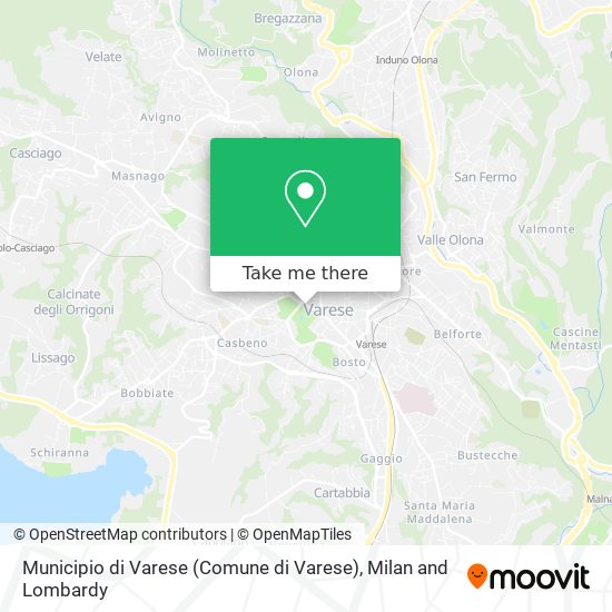 Municipio di Varese (Comune di Varese) map