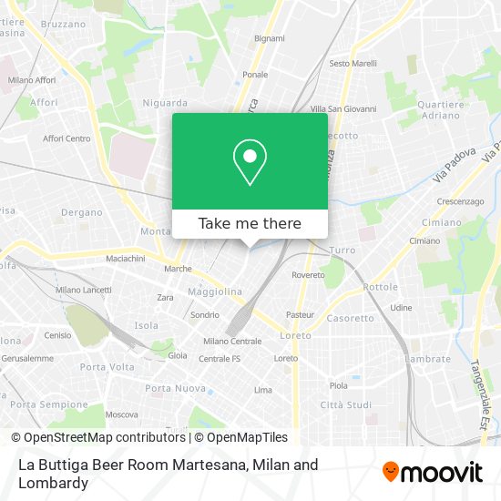 La Buttiga Beer Room Martesana map