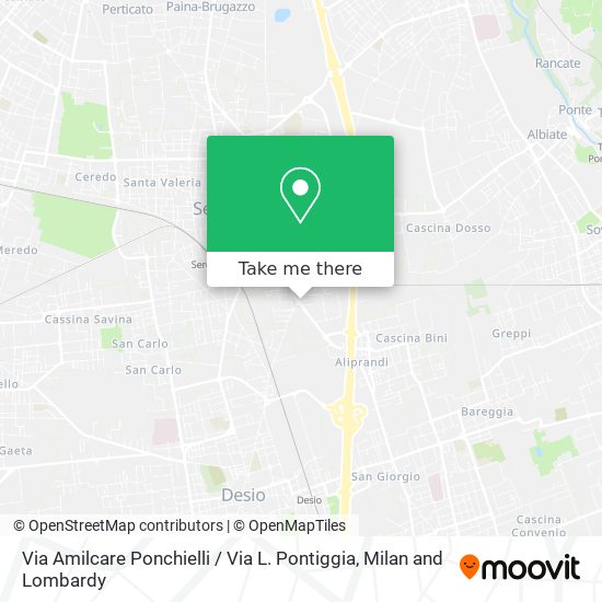 Via Amilcare Ponchielli / Via L. Pontiggia map