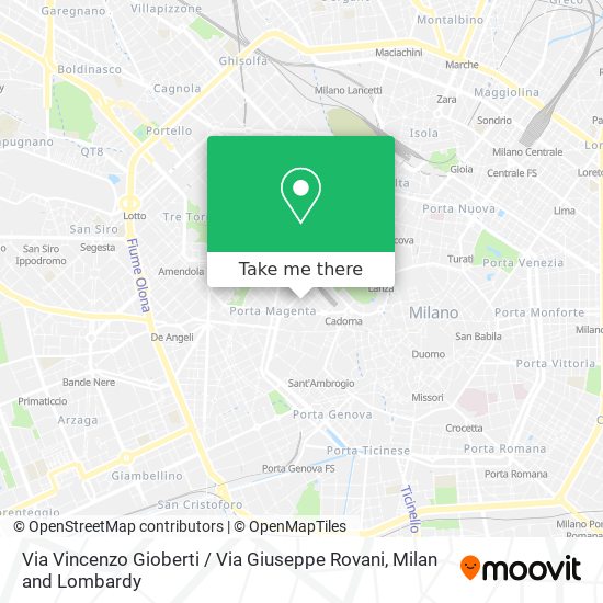 Via Vincenzo Gioberti / Via Giuseppe Rovani map