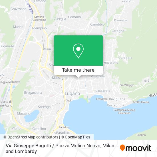 Via Giuseppe Bagutti / Piazza Molino Nuovo map