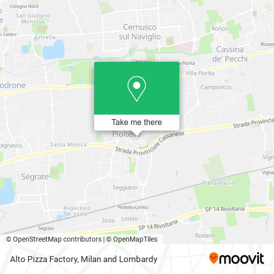 Alto Pizza Factory map