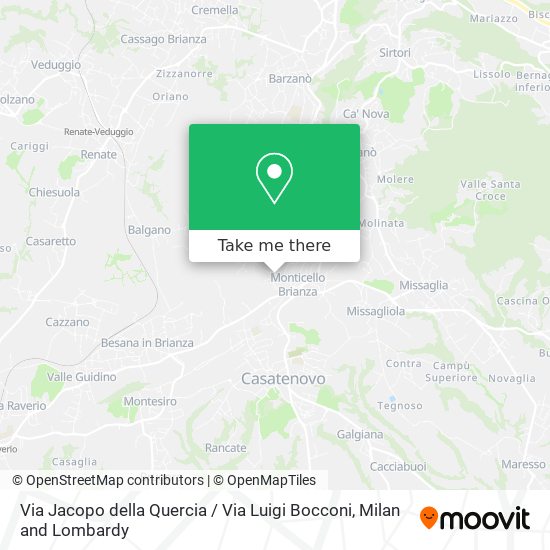 Via Jacopo della Quercia / Via Luigi Bocconi map