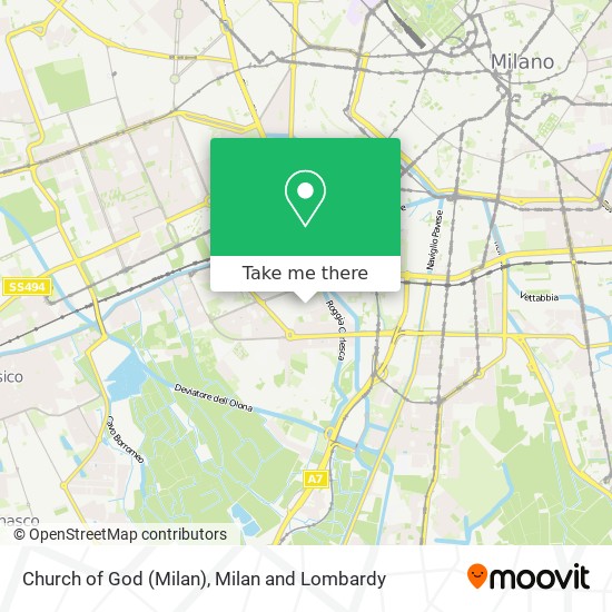 Church of God (Milan) map