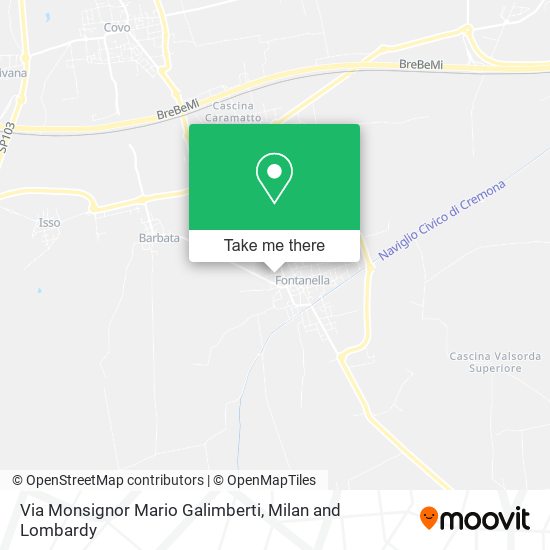 Via Monsignor Mario Galimberti map
