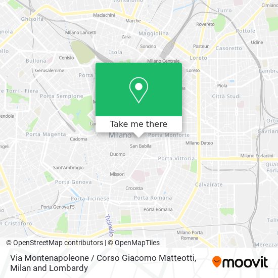 Via Montenapoleone / Corso Giacomo Matteotti map