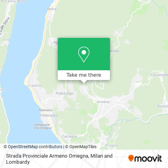 Strada Provinciale Armeno Omegna map