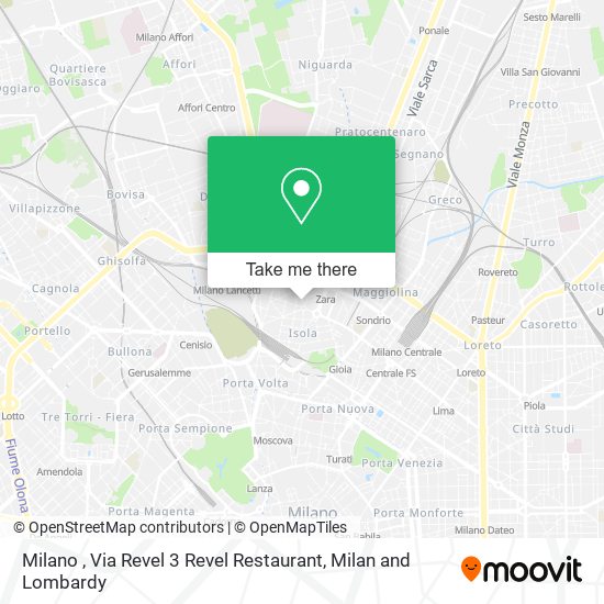 Milano , Via Revel 3 Revel Restaurant map