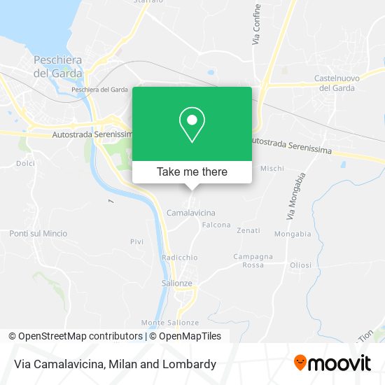 Via Camalavicina map