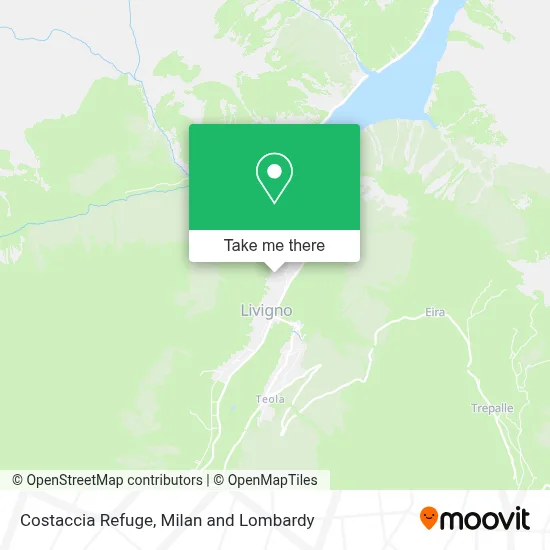 Costaccia Refuge map
