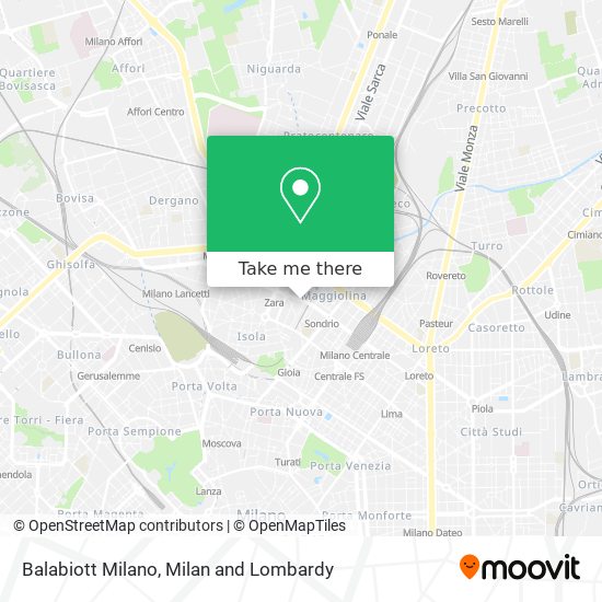 Balabiott Milano map
