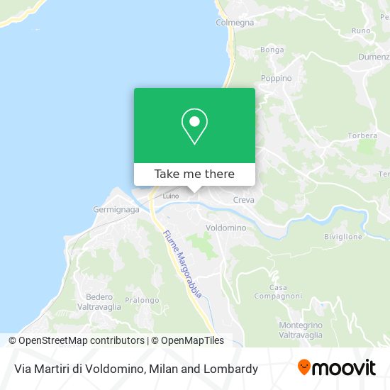 Via Martiri di Voldomino map