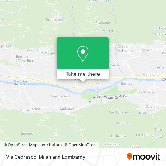 Via Cedrasco map